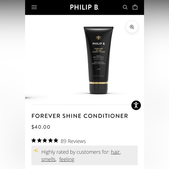 NEW 2 x Philip B Forever Shine Conditioner With MegaBounce 60ML - Picture 3 of 4